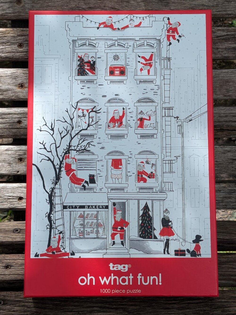 SEALED Tag OH WHAT FUN! 1000 pc Jigsaw Puzzle SANTA CLAUS Christmas